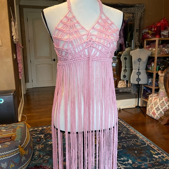 Handmade Macramé Corset Rope Dress - Picture 5 of 14